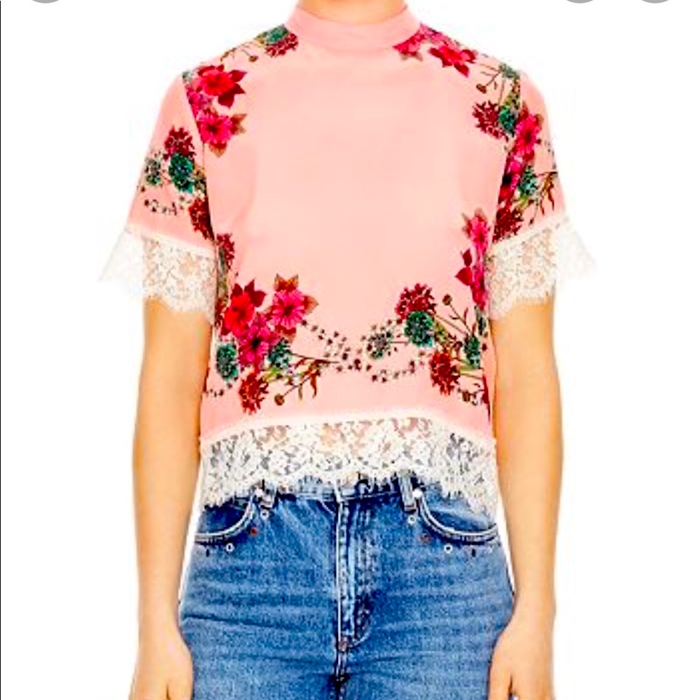 Sandro Paris floral lace top